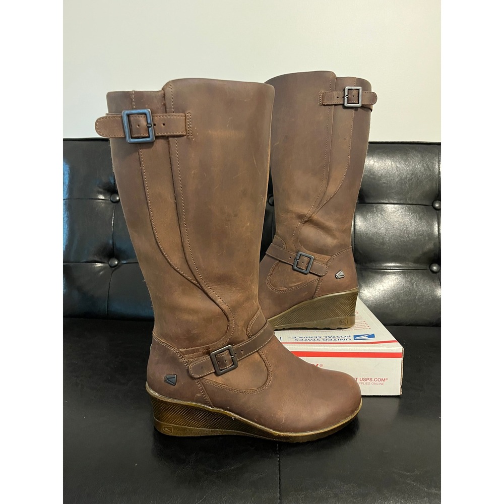 KEEN Bern Baby Bern‎ Leather Wedge Tall Riding Boots